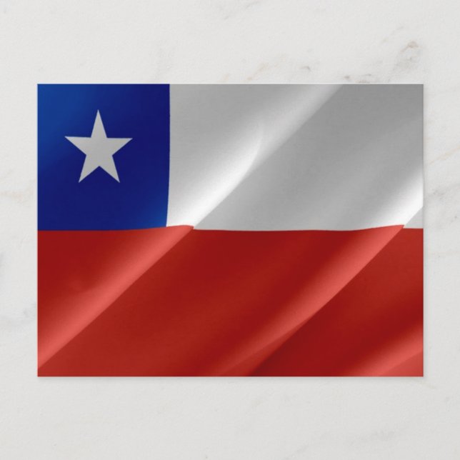 Cartão Postal Chile - Bandeira chilena - (Frente)