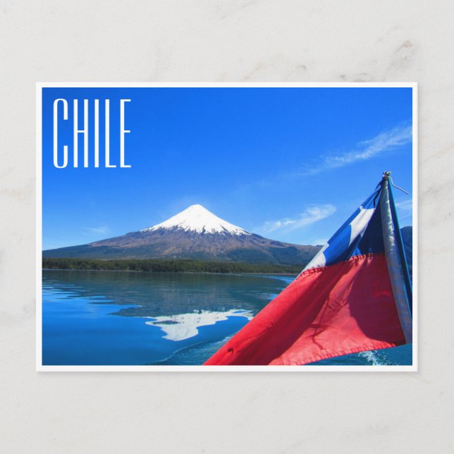 Cartão Postal chile de bandeira osorno (Frente)