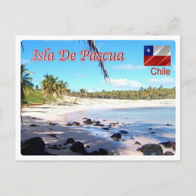 Cartão Postal Chile - Ilha Páscoa - (Frente)