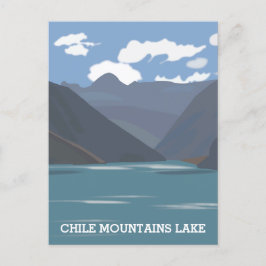 Cartão Postal Chile monta Viagem de ilustração do lago