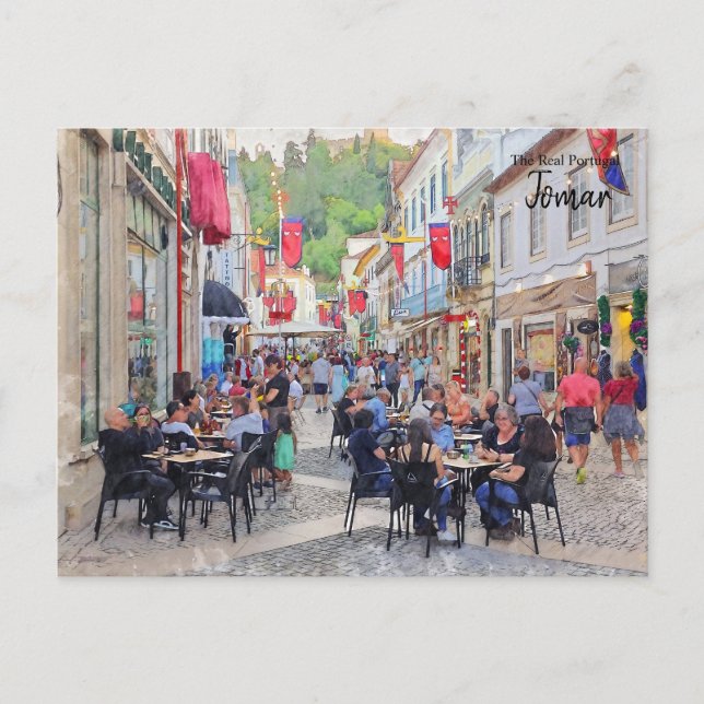 Cartão Postal Chillin no Tomar, Portugal (Frente)