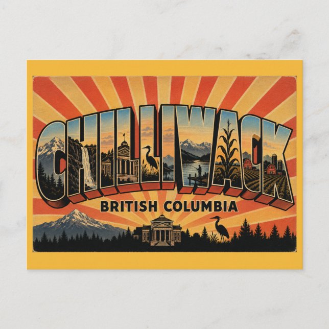 Cartão Postal Chilliwack BC Valley Gateway (Frente)