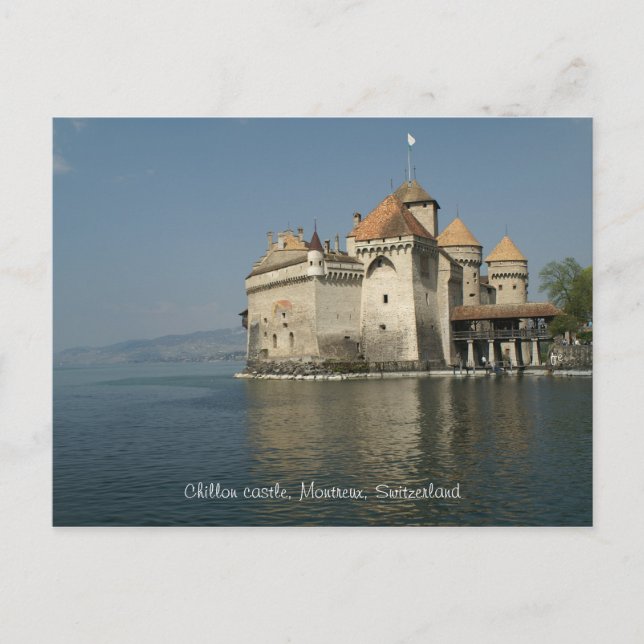Cartão Postal Chillon Castle, Montreux, Suiça (Frente)