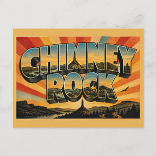 Cartão Postal Chimney Rock Nebraska Agulha de Arenito Spire Vale