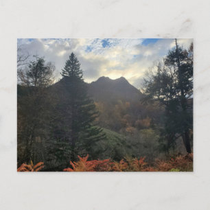 Cartão Postal Chimney Tops nas montanhas do Enfumaçado do Sunset