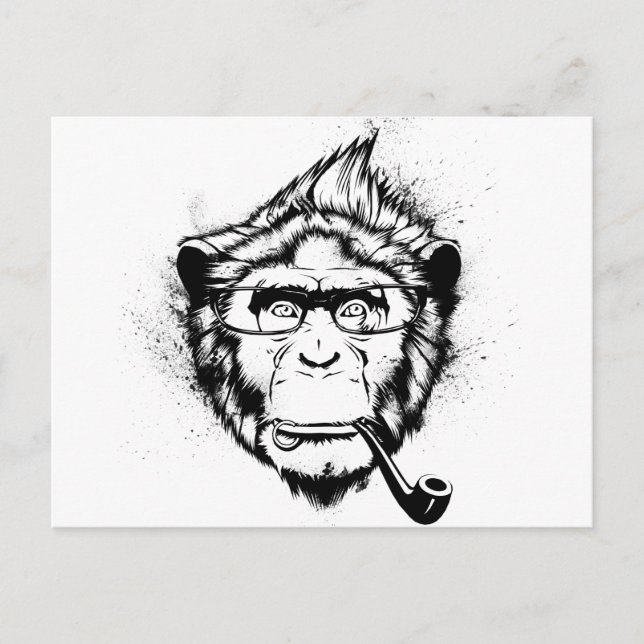 Cartão Postal Chimp Característico (Frente)