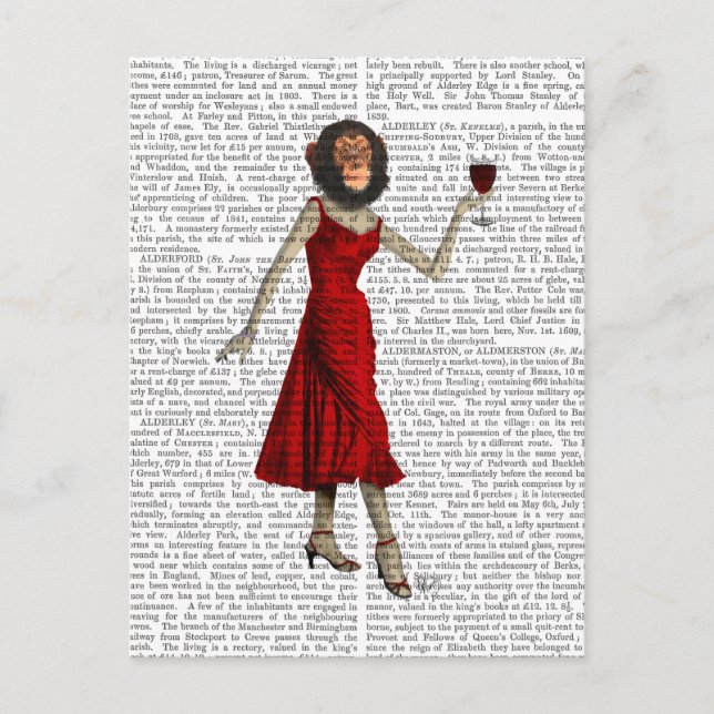 Cartão Postal Chimp Com Vinho (Frente)