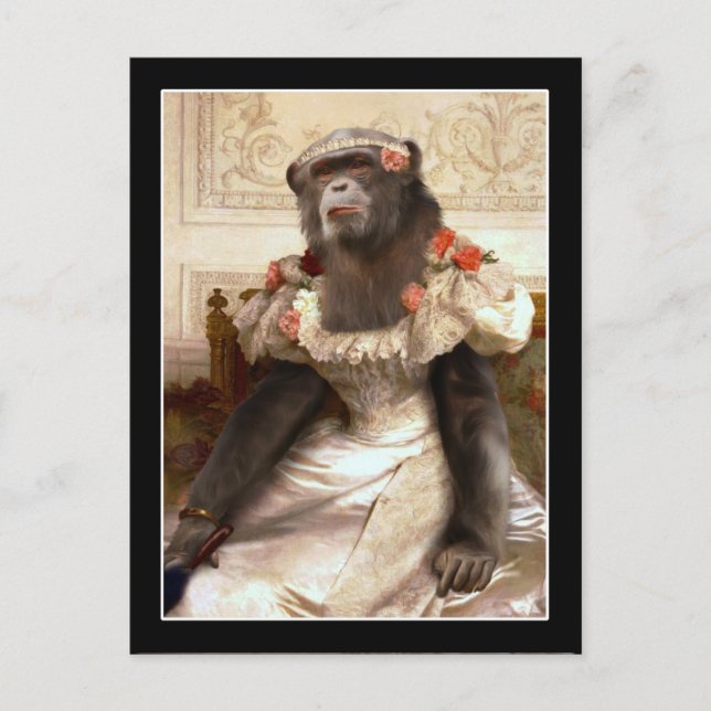 Cartão Postal Chimp de Bouguereau (Frente)