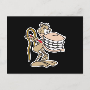 Cartão Postal chimpanzé com chaves