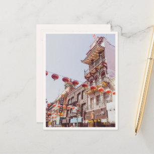 Cartão Postal China Town Lanternas Vermelhas San Francisco Foto 