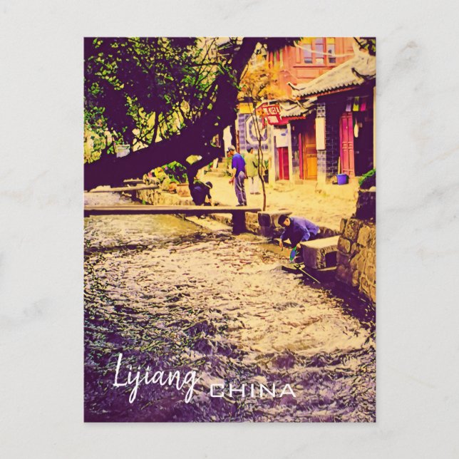 Cartão Postal China viagem Lijiang Yunnan (Frente)