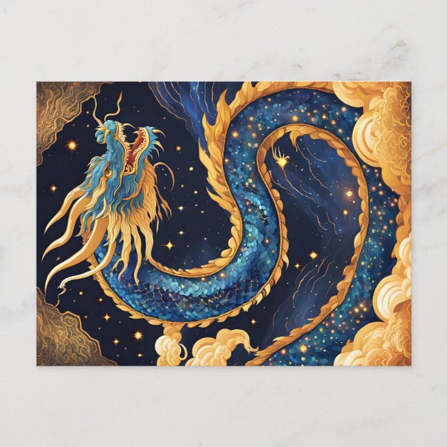 Cartão Postal chinese dragon postcard (Frente)