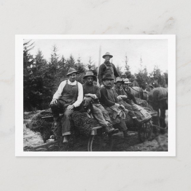 Cartão Postal Chinook, WALogging CrewChinook, WA (Frente)