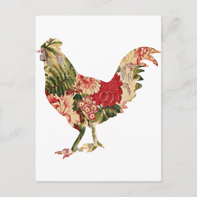 Cartão Postal Chintz Chicken (Frente)
