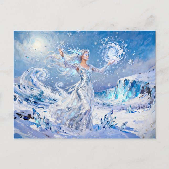 Cartão Postal Chione Goddess of Snow and Ice (Frente)