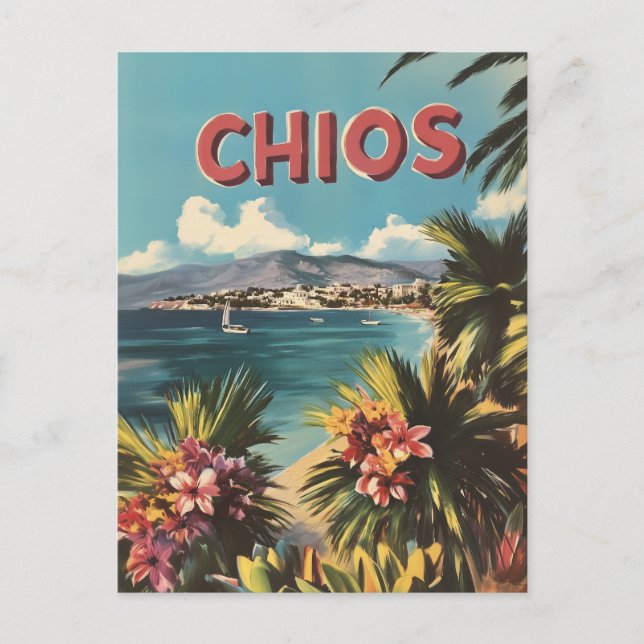 Cartão Postal Chios vintage (Frente)