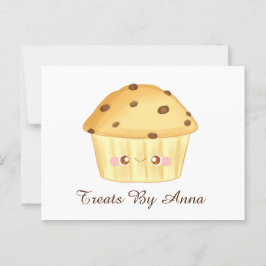 Cartão Postal Chip Muffin de Chocolate Cortado