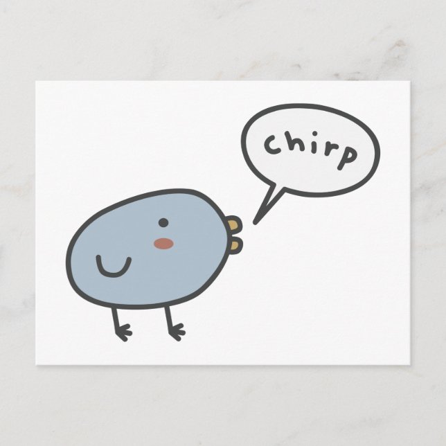Cartão Postal Chirpy Bird (Frente)