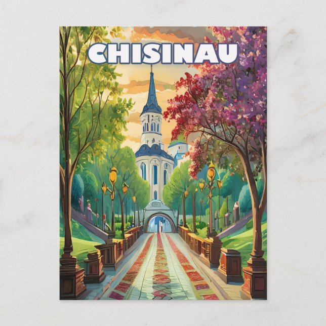 Cartão Postal Chisinau, cœur vibrant de la Moldavie (Frente)