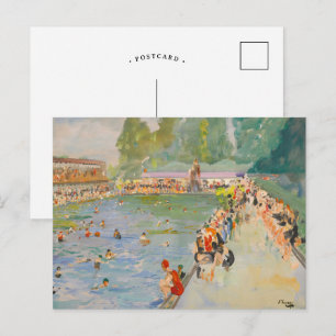 Cartão Postal Chiswick Baths Sir John Lavery