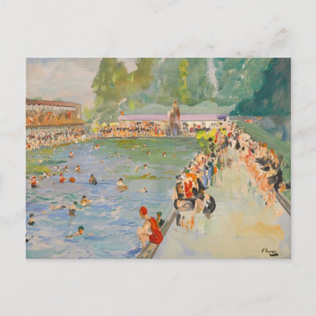 Cartão Postal Chiswick Baths | Sir John Lavery (Frente)
