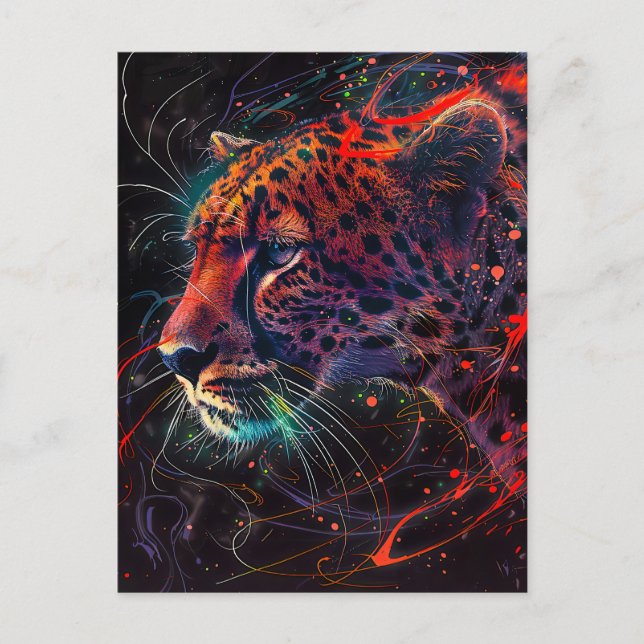 Cartão Postal Chita com trilhos vermelhos leves (Frente)