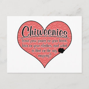 Cartão Postal Chiweenie Paw Imprime Humor Canino