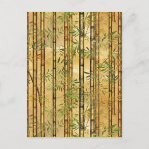 Cartão Postal Chiyogami na Floresta Bamboo