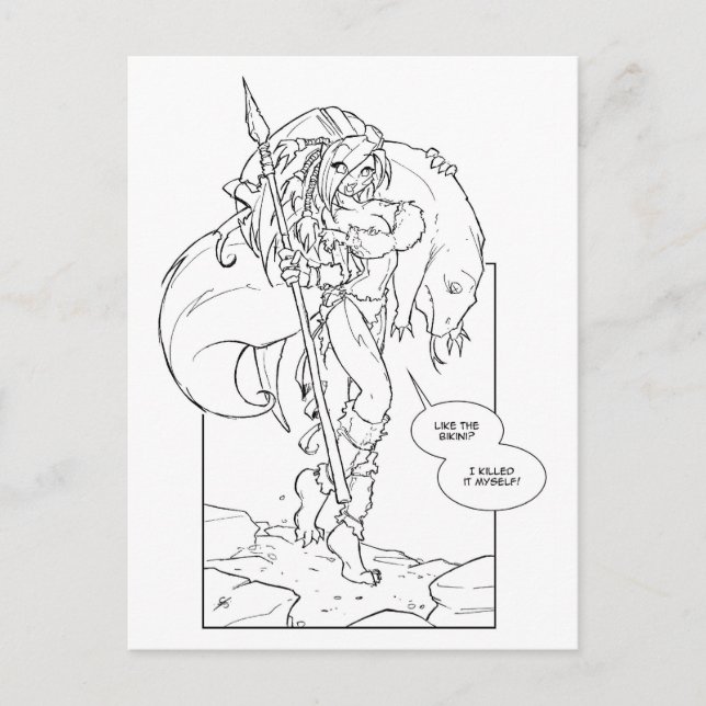 Cartão Postal Chloe Cavegirl (Frente)