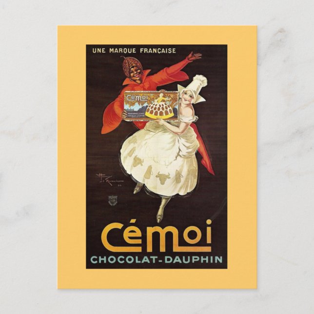 Cartão Postal Chocolat Dauphin French Girls1924 (Frente)