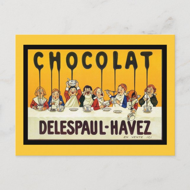 Cartão Postal Chocolat Delespaul Havez (Frente)