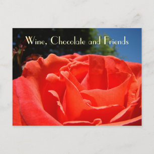 Cartão Postal Chocolate de Vinho & Amigos cartões-postais Rosa V