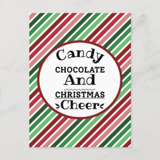 Cartão Postal Chocolate doce e animação de Natal