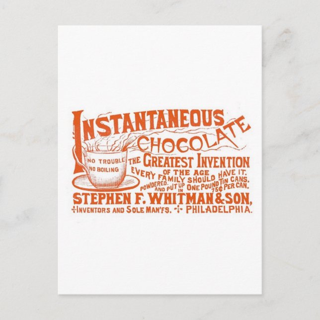 Cartão Postal Chocolate Instantâneo! (Frente)