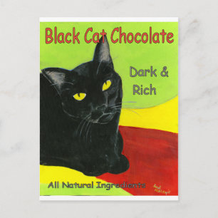 Cartão Postal Chocolate Negro, Escuro e Rico