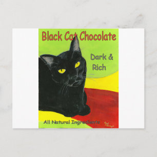 Cartão Postal Chocolate Negro, Escuro e Rico