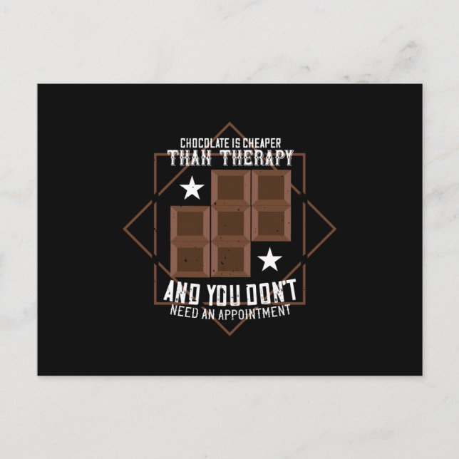 Cartão Postal Chocolate - O Chocolate É Mais Barato (Frente)