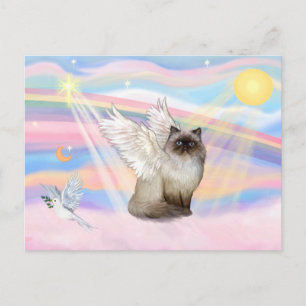 Cartão Postal Chocolate Point Himalayan Cat Angel