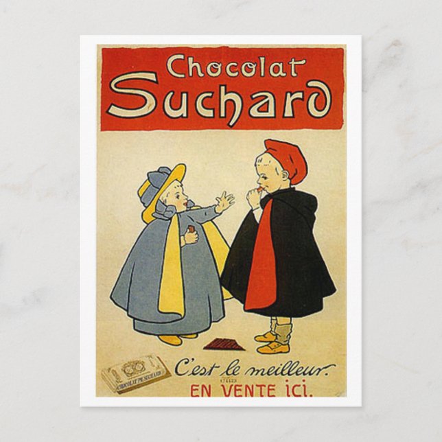 Cartão Postal Chocolate Suchard 2 Vintage Ad (Frente)