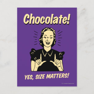 Cartão Postal Chocolate: Tamanho Importa