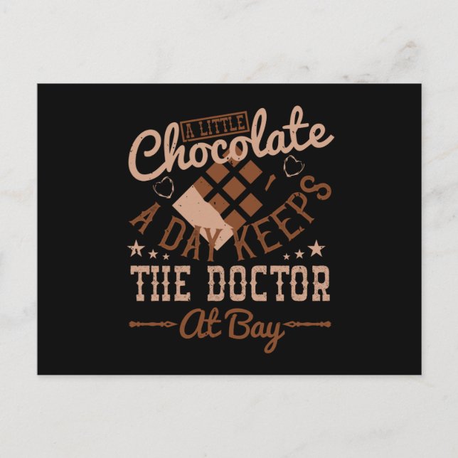 Cartão Postal Chocolate - Um Pequeno Chocolate Por Dia (Frente)