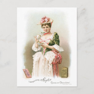 Cartão Postal Chocolate ~ Vintage Chocolate Quente Beber Ad