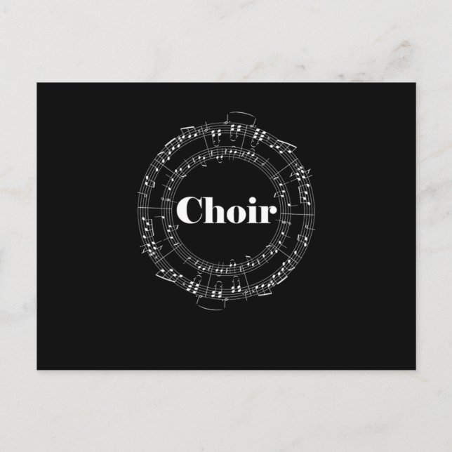 Cartão Postal Choir Chorus Choral Music Conductor Notes Gift (Frente)