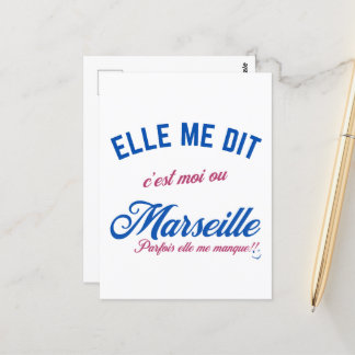 Cartão Postal Choix Cornélien : Amour ou Marseille"