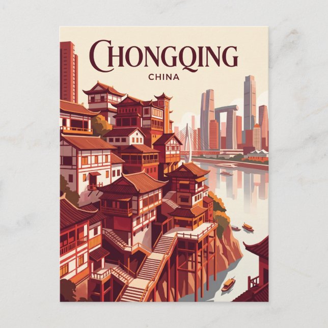 Cartão Postal Chongqing China (Frente)