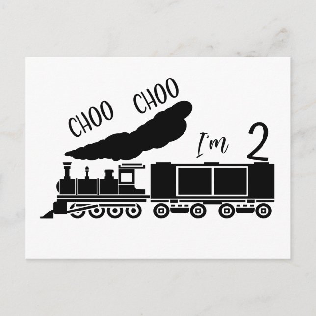 Cartão Postal Choo Choo, sou 2, segundo aniversário (Frente)