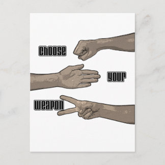 Cartão Postal choose your weapon