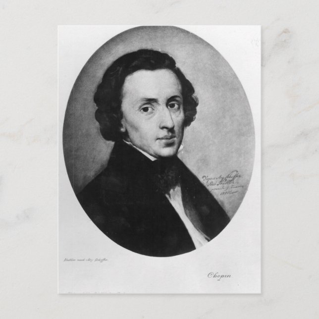 Cartão Postal Chopin, 1858 (Frente)
