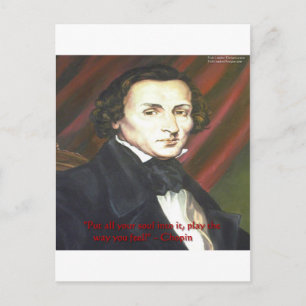 Cartão Postal Chopin How To Plote Quote Gifts Cards & Camisetas