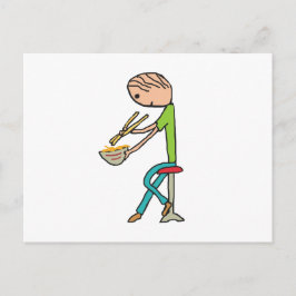 Cartão Postal Chopsticks E Noodles